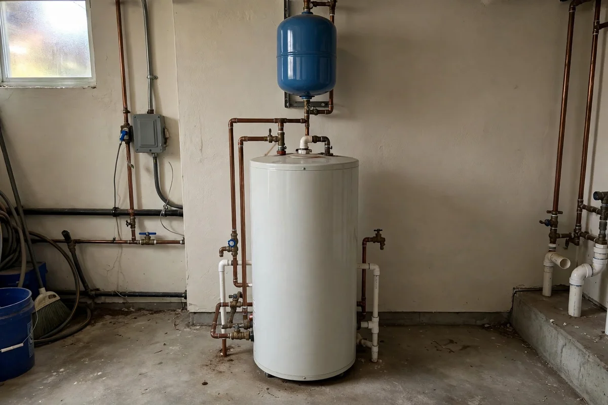 Plumber installing a new garbage disposal in Anaheim